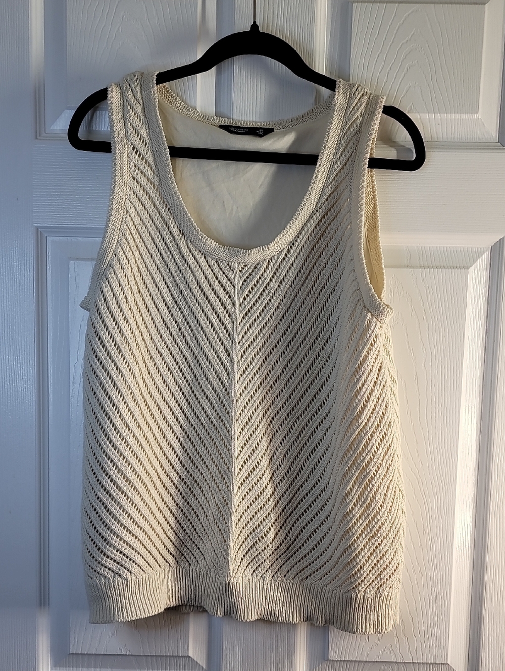 Women's Cream Knit Tank Top